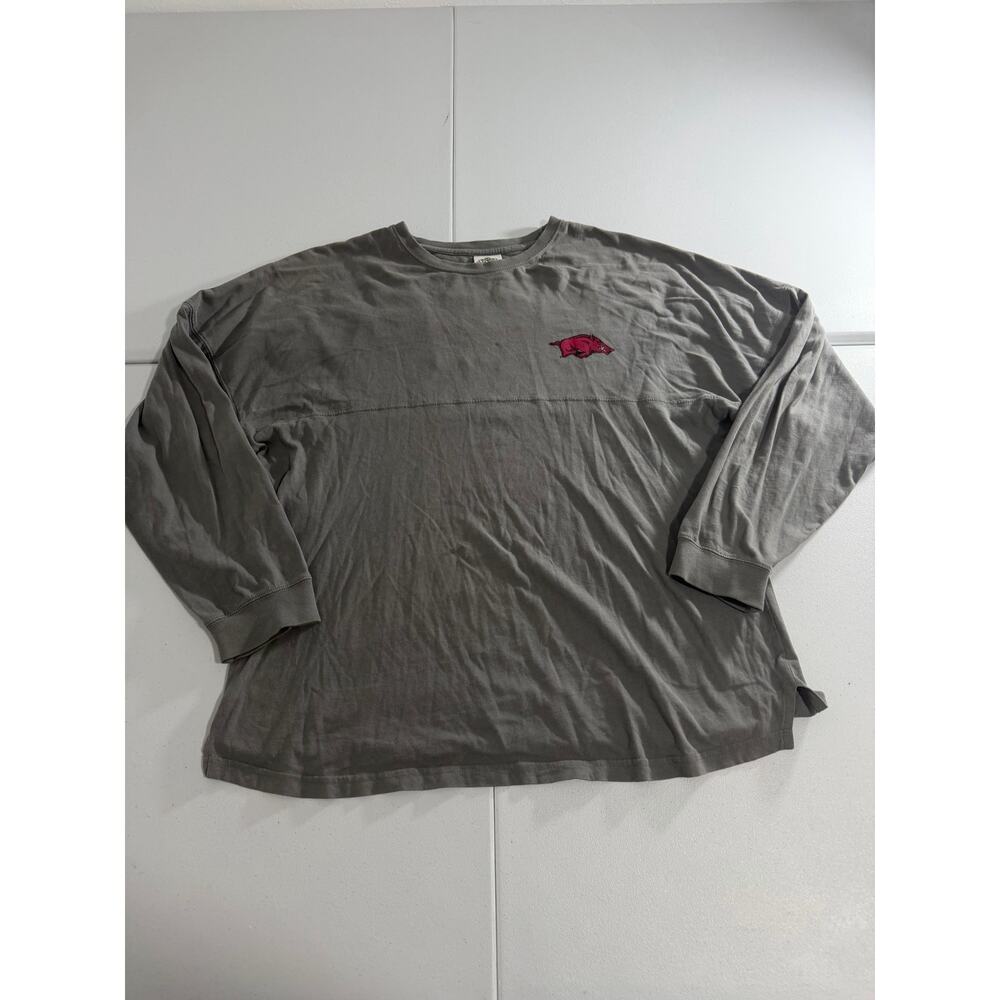 Arkansas Razorbacks Gray Long Sleeve Shirt Size Large